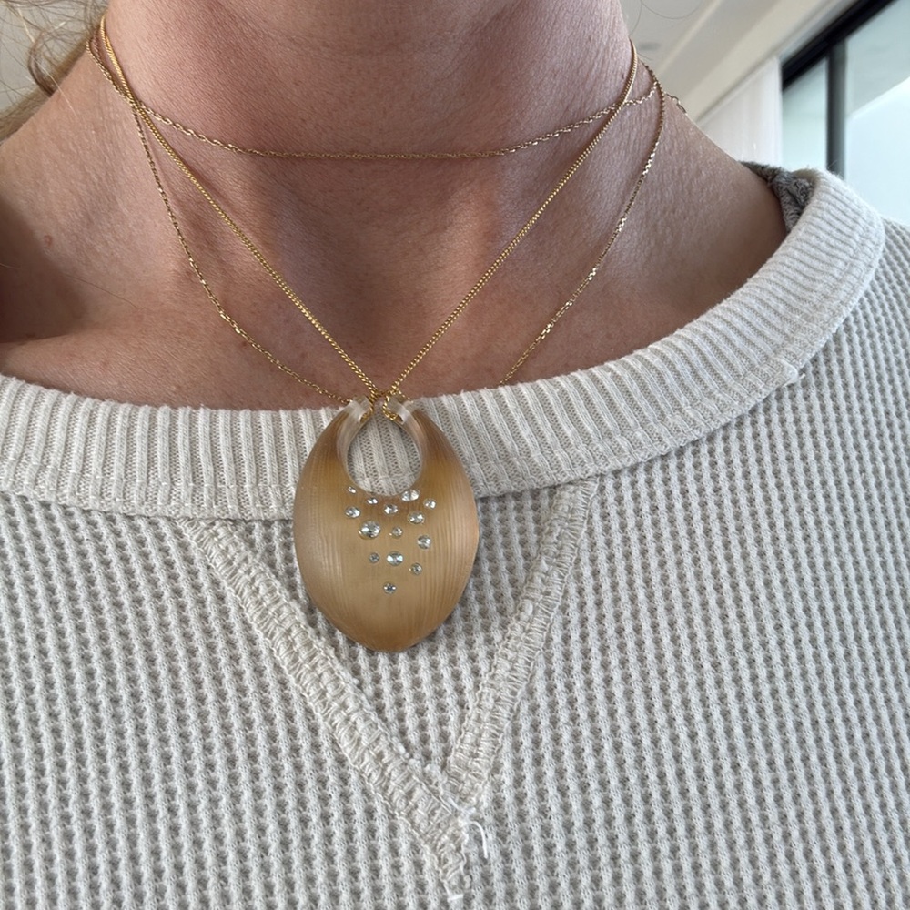 Alexis Bittar lucite pendant necklace - Picture 4 of 5